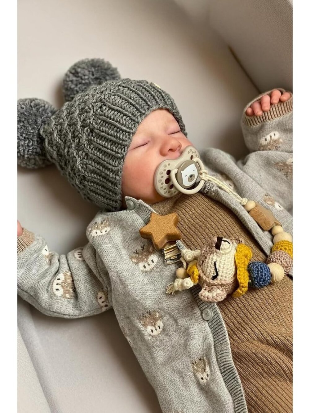 17in Realistic Reborn Baby Boy Doll Sleeping Soft Body Accessories